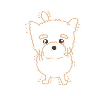 震える犬