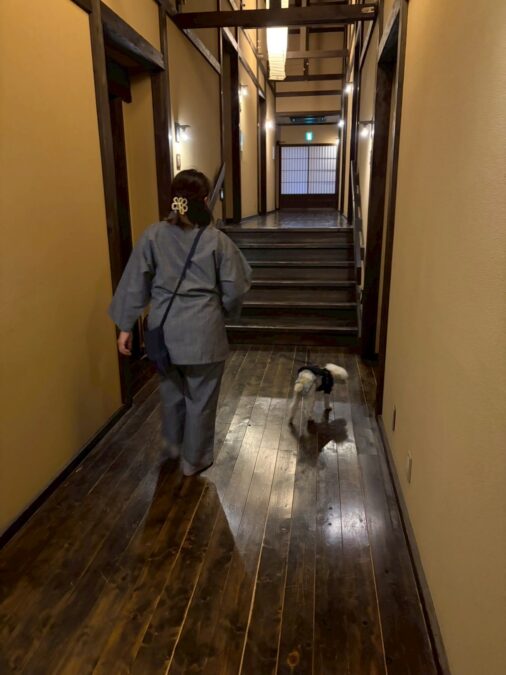 懐のお部屋の向かう廊下